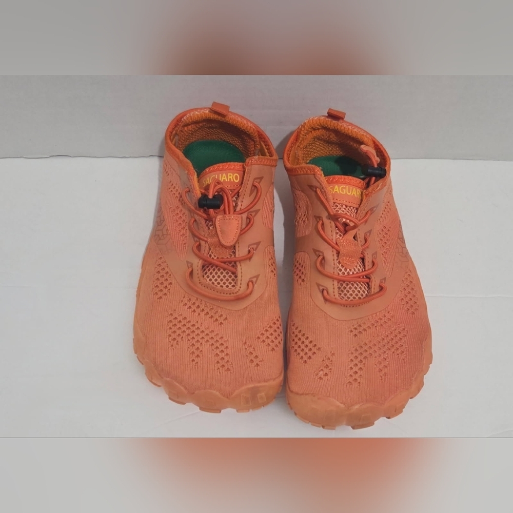 SAGUARO Women’s Barefoot Shoes Orange Sz 38 - US 7.5 Running Beach Adjustable